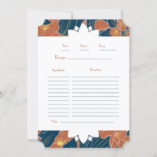 Recipes and Memories Autumnal Floral Flat Recipe