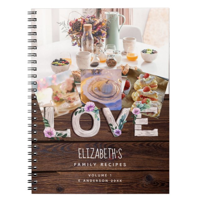 RECIPES -  Bridal Shower Newlyweds Photo Family Notebook (Front)