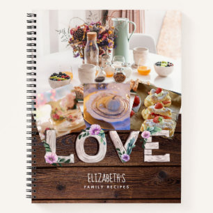 RECIPES -  Bridal Shower Newlyweds Photo Family Notebook