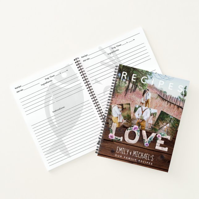 RECIPES - Family Heirloom Mother Grandma Wife Notebook (Inside)