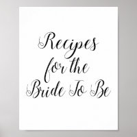Recipes for the Bride To Be Sign - Alejandra