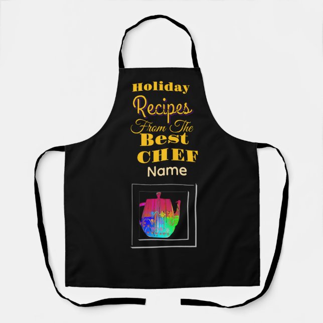 Recipes From The Best Chef Coffee Pot Black  Apron (Front)