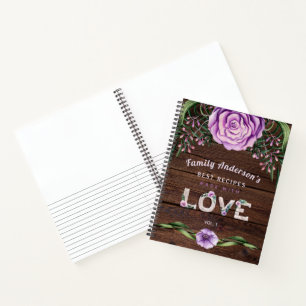 RECIPES - Gift For Family Grandma Mother Custom Notebook