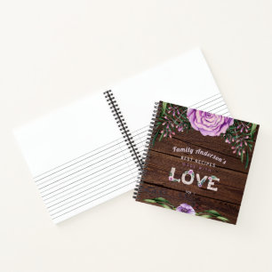 RECIPES - Gift For Family Grandma Mother Custom Notebook