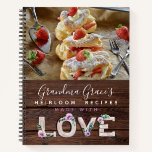 RECIPES - Keepsake Gift Grandma Grandmother Notebook