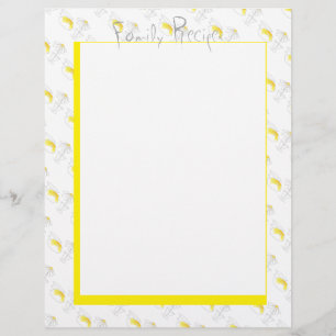 Recipes Notebook Pages Lemons Daisy Kitchen Modern