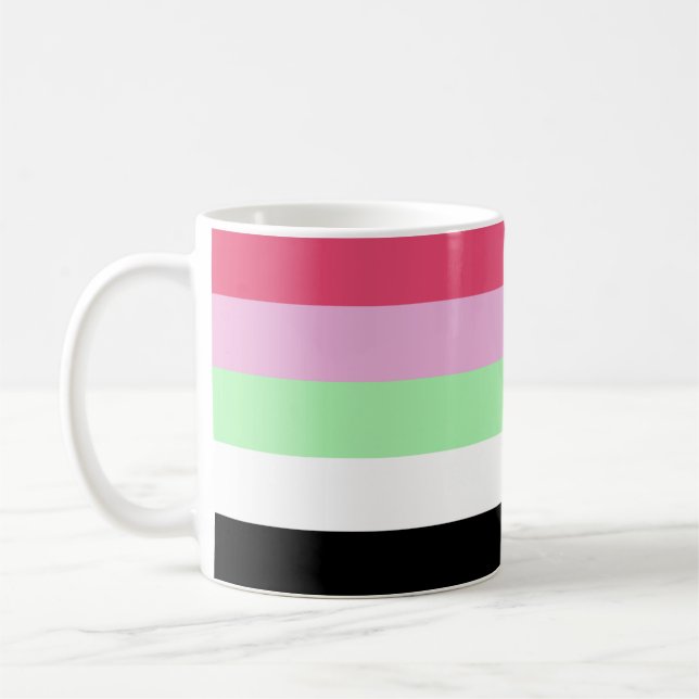 Recipromantic Pride Flag Coffee Mug (Left)