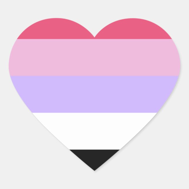 Reciprosexual Pride Heart Sticker (Front)