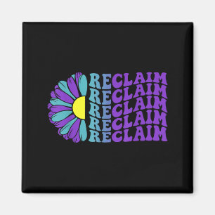Reclaim Suicide Prevention Awareness Sunflower Magnet