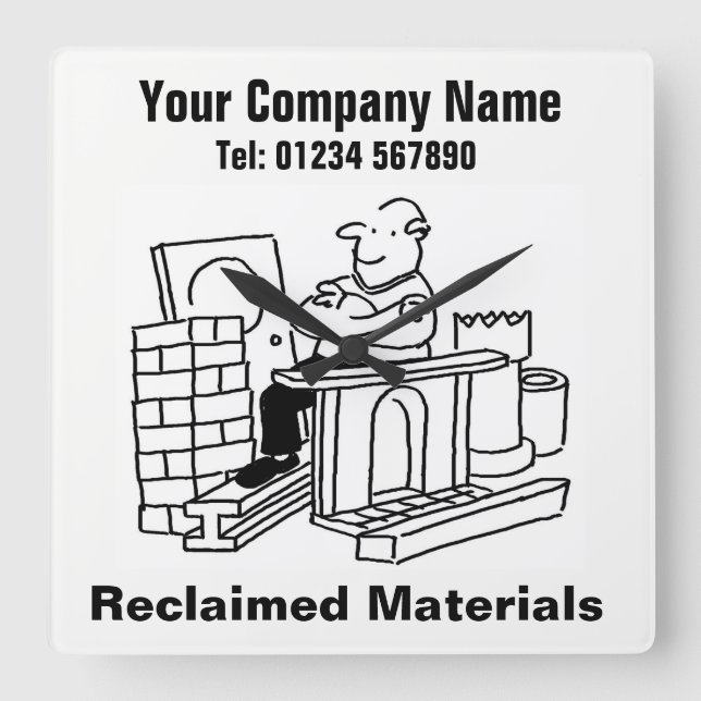 Reclaimed Materials  Business Office Wall Clock (Front)