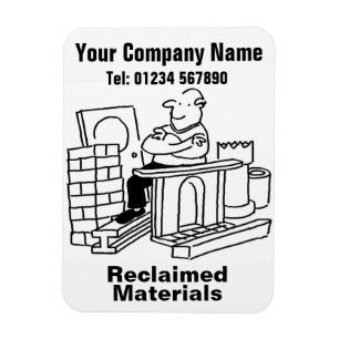 Reclaimed Materials Cartoon Magnet
