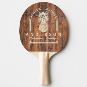 Reclaimed Wood Pineapple Wedding Arch&Name Ping Pong Paddle