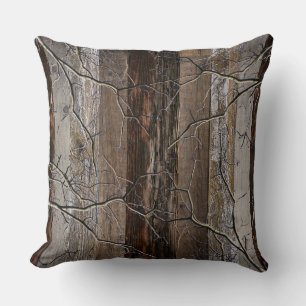 Reclaimed Wood Rustic Barn Board Tree Branch Cushion