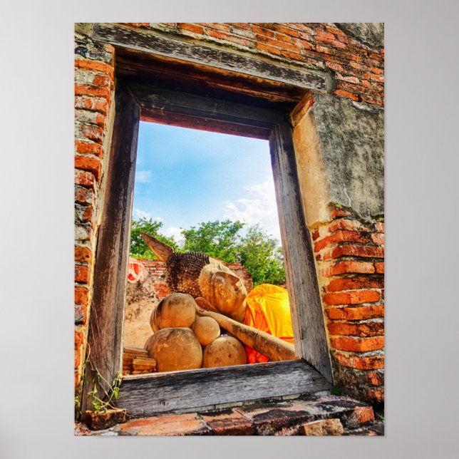Reclining Buddha, Ayutthaya Poster (Front)