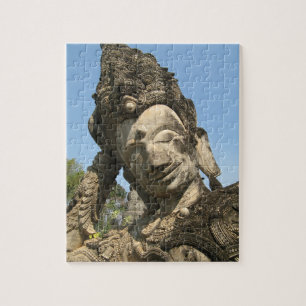 Reclining Buddha ... Nong Khai, Isan, Thailand Jigsaw Puzzle