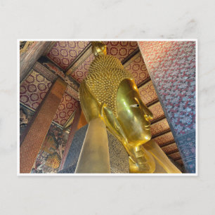 reclining buddha thailand postcard