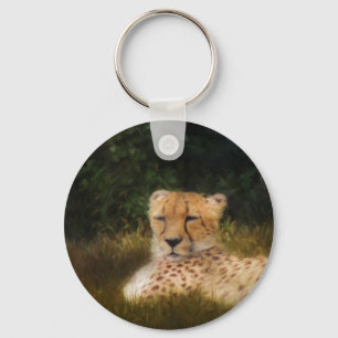 Reclining Cheetah at Fossil Rim Wildlife Centre Key Ring