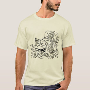 "Reclining Cobbler" Retro Cartoon Yoga Pun Shirt