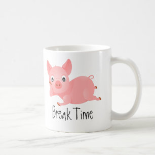Reclining Pig Break Time Coffee Mug