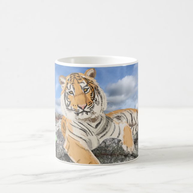Reclining Tiger Coffee Mug (Center)
