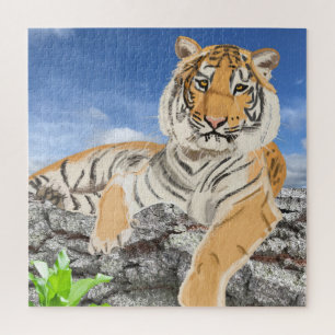 Reclining Tiger Jigsaw Puzzle