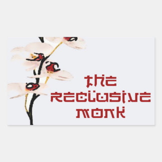 Reclusive Monk Rectangle Red Orchid Rectangular Sticker