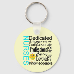 Recognise a Nurse: Nurses Recognition Collage Key Ring
