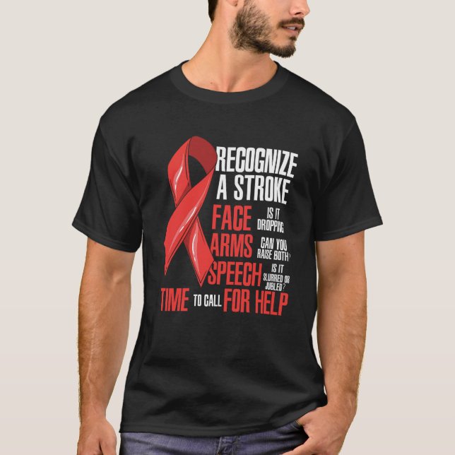 Recognise A Stroke Awareness Month T-Shirt (Front)