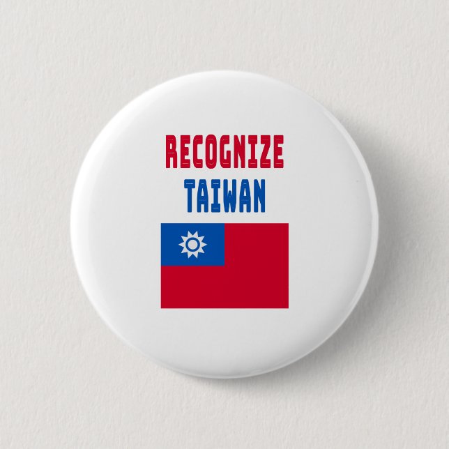 recognise taiwan west taiwan 6 cm round badge (Front)