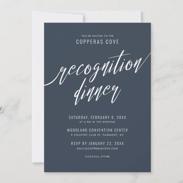 Recognition Dinner Invitation (Front)