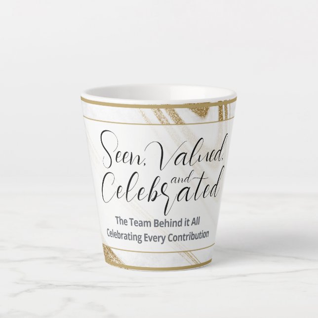 Recognition Latte Mug | Elegant Custom Event Gift  (Front)