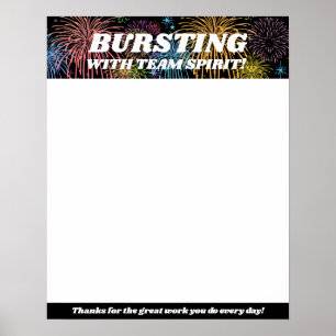 Recognition sticker employee award display poster