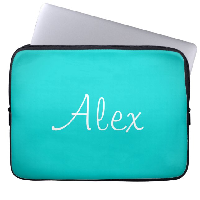 Recoleta Alluring Aqua Laptop Sleeve (Front)