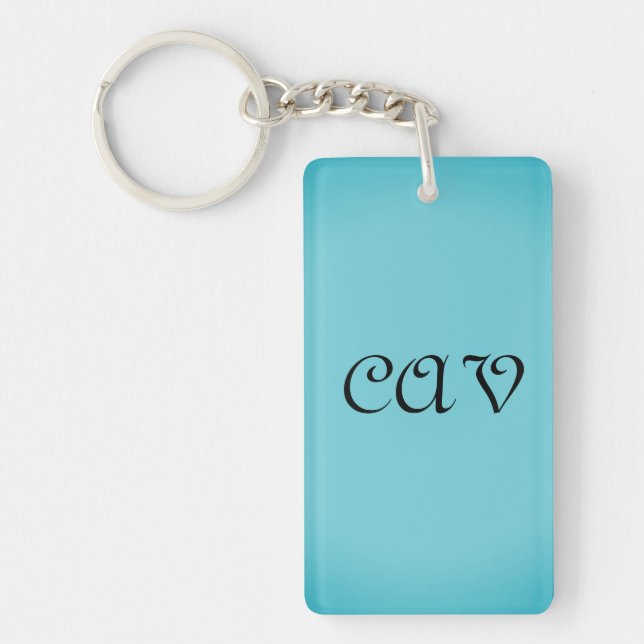 Recoleta Cornflower Blue  Key Ring (Front)