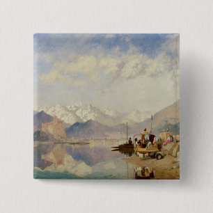 Recollections of the Lago Maggiore, Market Day at 15 Cm Square Badge