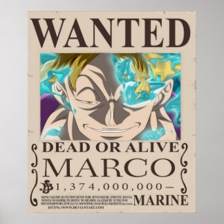 Recompensa Marco One Piece Poster