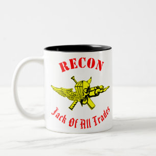 Recon Jack Of All Trades  ©WhiteTigerLLC.Com  # Two-Tone Coffee Mug