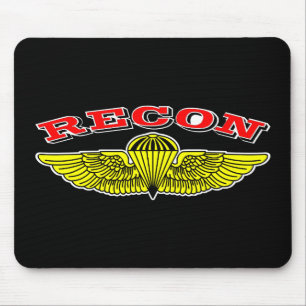 Recon Jumpwings Black Mouse Pad