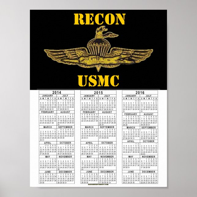 RECON USMC POSTER (Front)