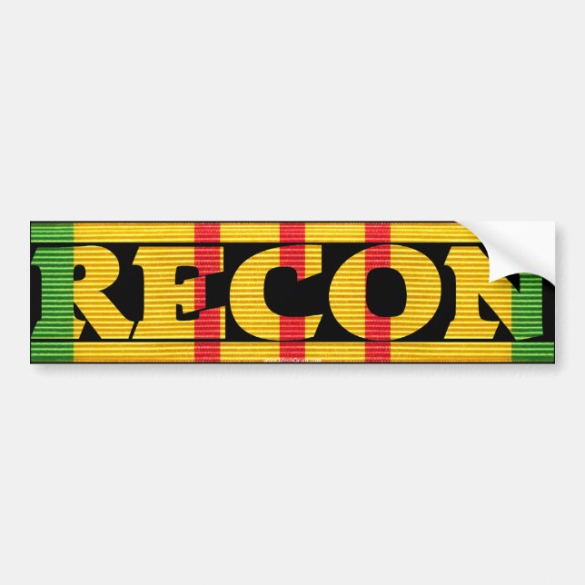 Recon Vietnam Service Medal Bumper Sticker (Front)