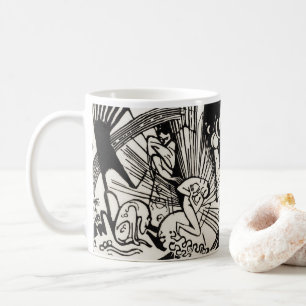 Reconciliation by Franz Marc Famous Woodcut Coffee Mug