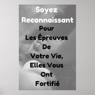 "Reconnaissance" Affiche Citation Positive-Poster Poster