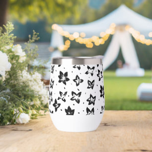 Reconstructed Floral Pattern - Achromatic Goth