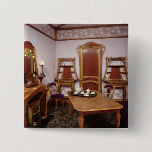 Reconstruction of a salon of the Cafe de Paris 15 Cm Square Badge