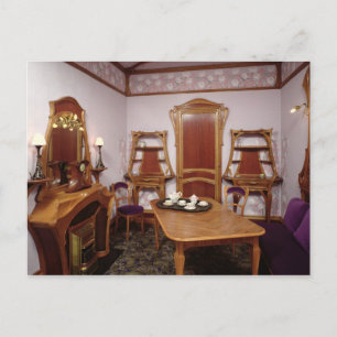 Reconstruction of a salon of the Cafe de Paris Postcard