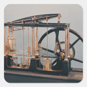 Reconstruction of James Watt's steam engine Square Sticker