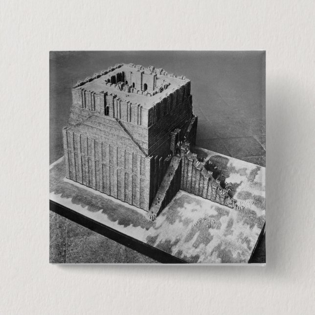 Reconstruction of the Tower of Babel 15 Cm Square Badge (Front)