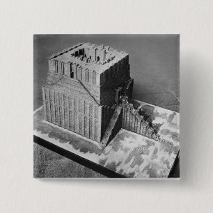Reconstruction of the Tower of Babel 15 Cm Square Badge