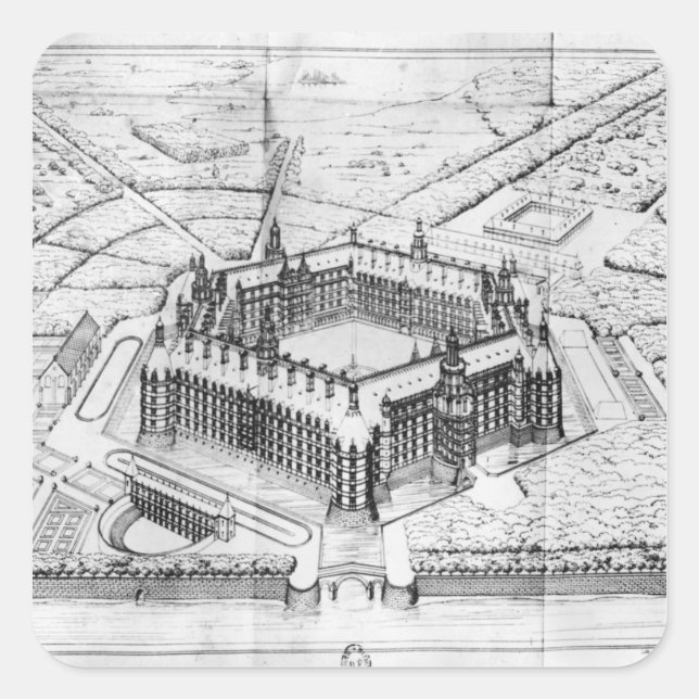 Reconstruction of Theleme Abbey Square Sticker (Front)