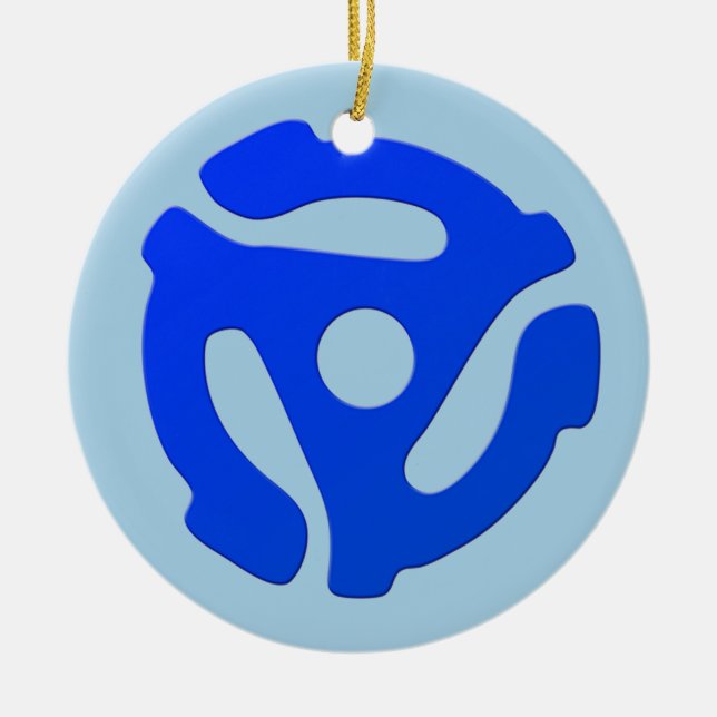 Record Adapter Ceramic Ornament (Front)